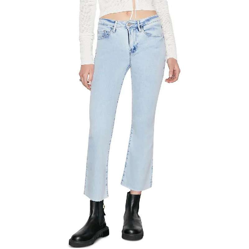 Women's pants for office meetings High - waisted women jeans for a flattering silhouette Womens Denim Cropped Bootcut Jeans