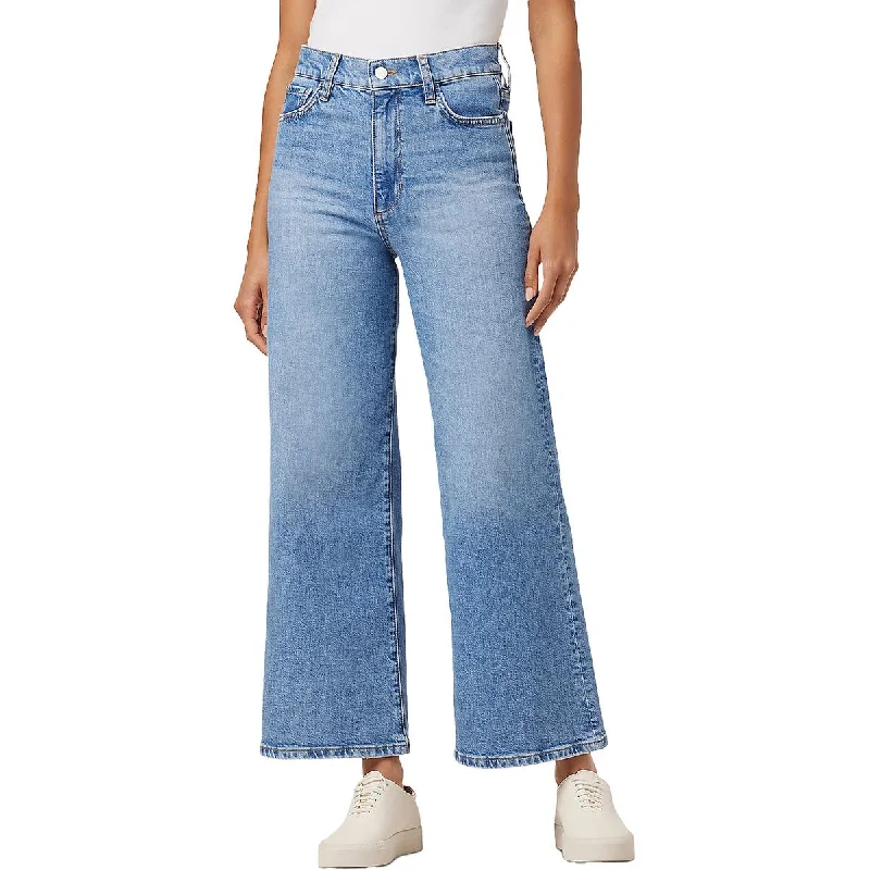 Women's junior - sized denim pants Distressed women jeans for a trendy and edgy look Womens Denim Faded Wide Leg Jeans Women's junior - sized denim pants Distressed women jeans for a trendy and edgy look Womens Denim Faded Wide Leg Jeans