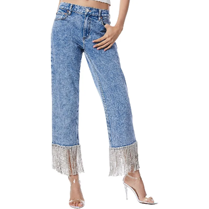 Women's pants for office meetings High - waisted women jeans for a flattering silhouette Womens High Rise Light Wash Straight Leg Jeans Women's pants for office meetings High - waisted women jeans for a flattering silhouette Womens High Rise Light Wash Straight Leg Jeans