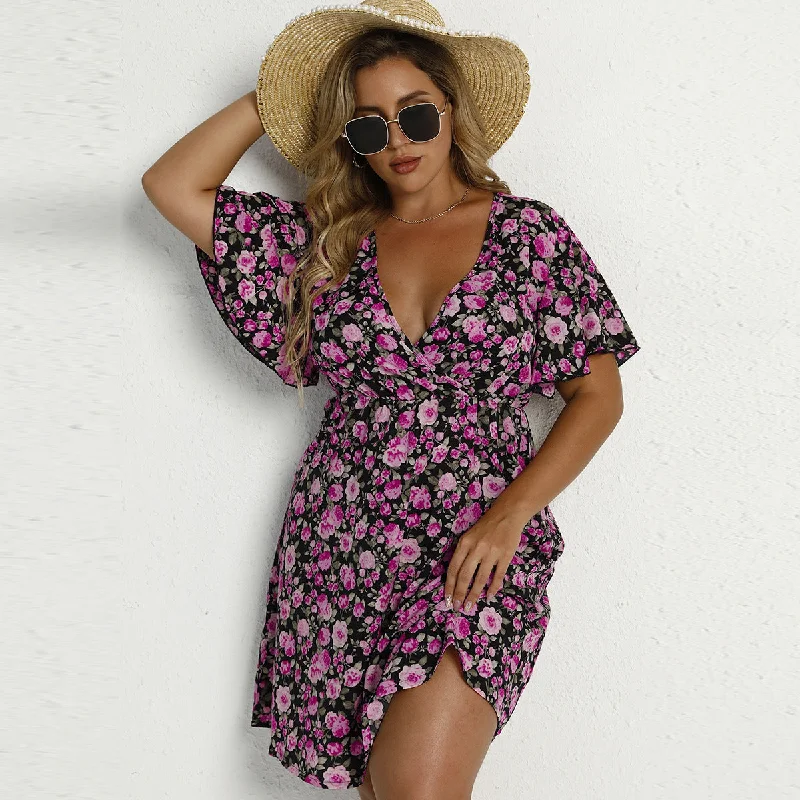 Strapless mini dresses for a beach vacationSutton Printed Tie Dress - FINAL SALE
