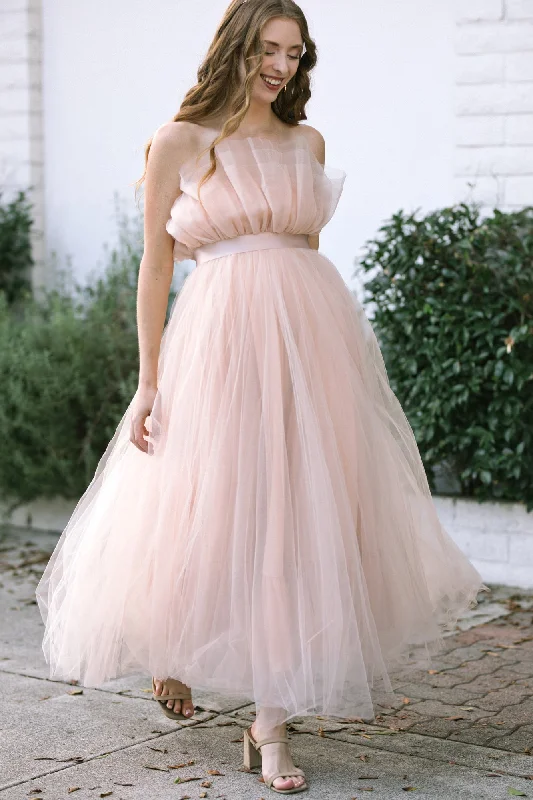 Wedding guest dresses with fringe accents for a bohemian - inspired weddingAlyssa Gathered Tulle Dress