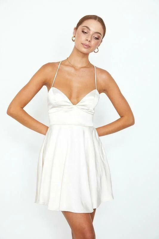 Satin wedding guest dresses with side slits for a sexy touchAphrodite Champagne Satin Bustier Dress Satin wedding guest dresses with side slits for a sexy touchAphrodite Champagne Satin Bustier Dress