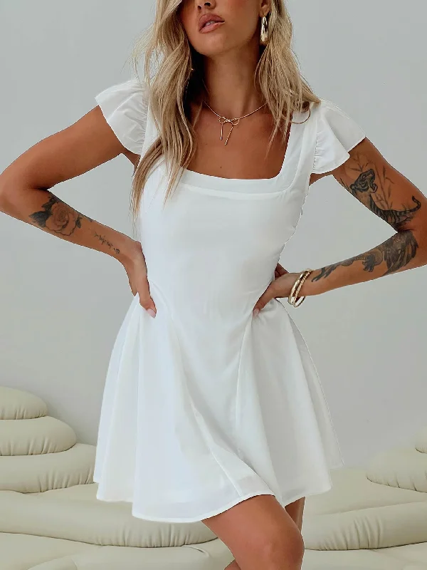 Sheath cocktail dresses in blush pink for a romantic lookAquaria Mini Dress White