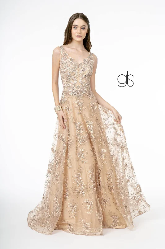 Backless bodycon dress for a bold statement​Embroidery Embellished Prom Long A-Line Dress Sale