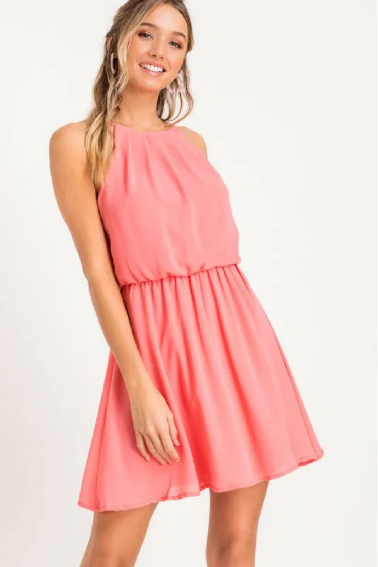 Embroidered wedding guest dresses in earthy tones for a rustic weddingFeeling Flirty Pink Blouson Skater Dress Embroidered wedding guest dresses in earthy tones for a rustic weddingFeeling Flirty Pink Blouson Skater Dress