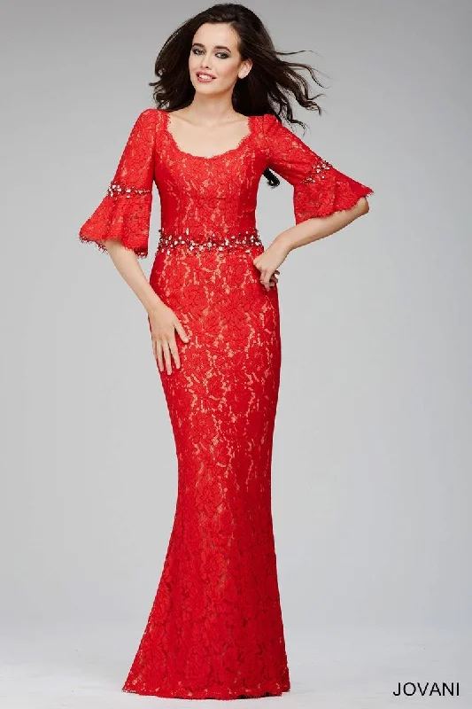 Bodycon dress made of stretchy spandex for comfort​Jovani 28754 Long Formal Dress