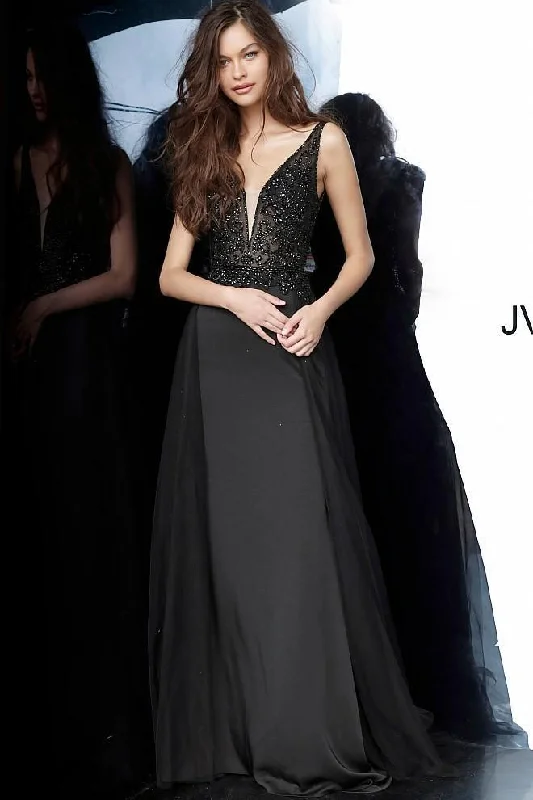 Bodycon dress with a floral print for a feminine touch​Jovani 02253 Long Formal V Back Prom Dress Sale