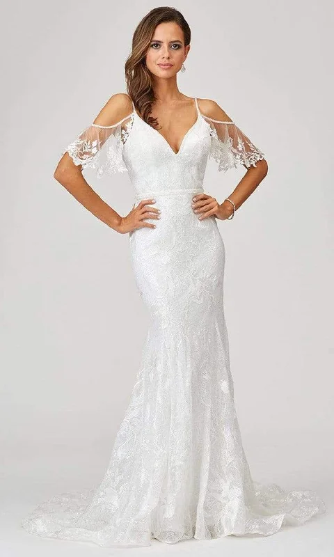 Wedding guest dresses with cut - out details and midi lengthsLara Dresses - 51037 Cold Shoulder Mermaid Dress
