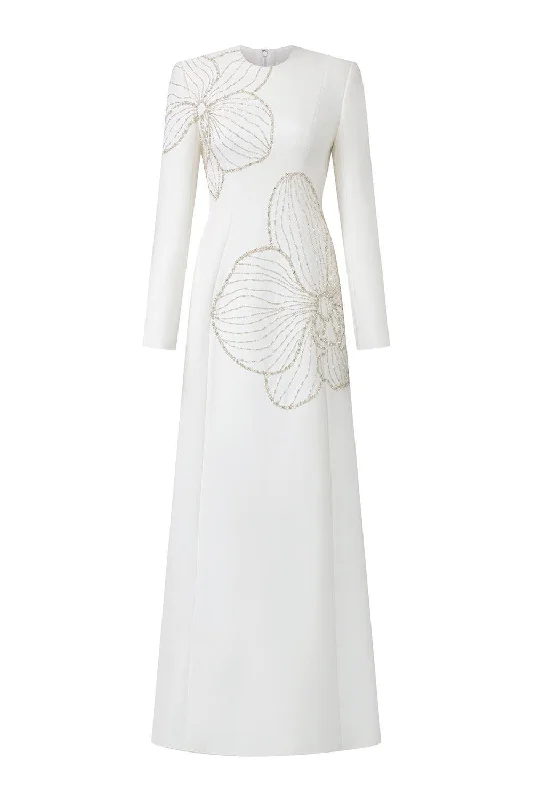 Cocktail party dresses in a classic little black dress style​Lumins Sheath Round Neck Velvet Satin Maxi Dress