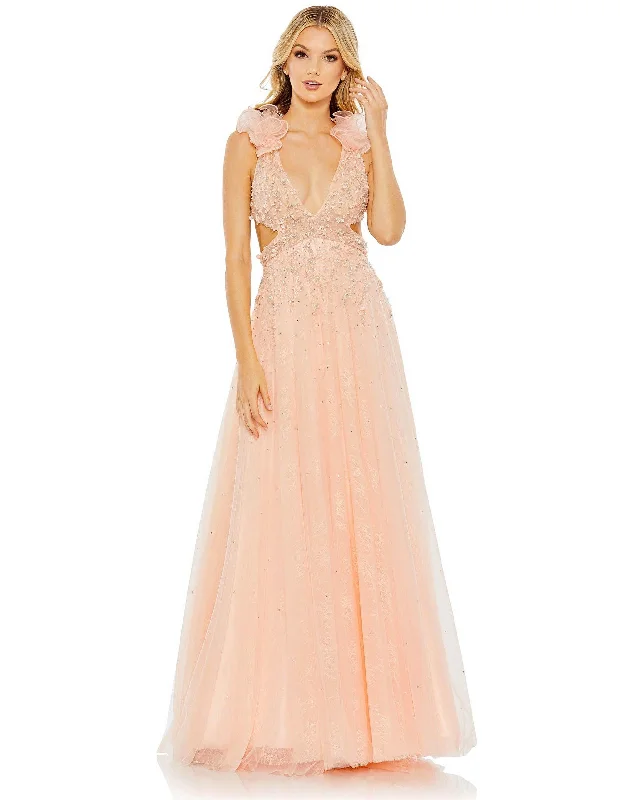 Bodycon dress for a homecoming dance​Mac Duggal 11269 Prom Long Sleeveless Ruffle Dress