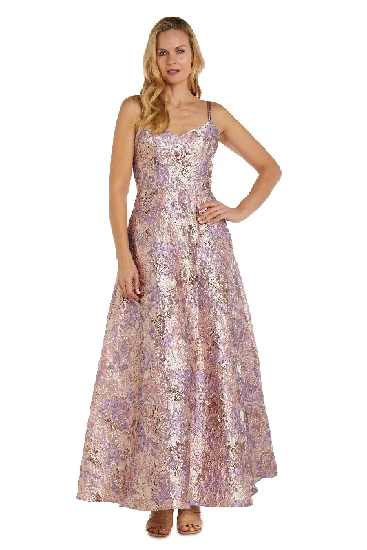 Bodycon dress for a bridal shower​Nightway Long Formal Metallic Dress 22133