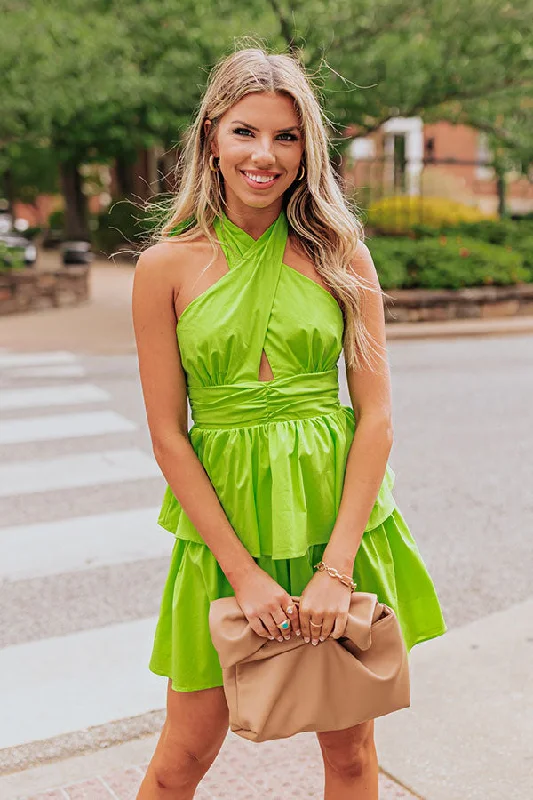 Halter - neck wedding guest dresses with beaded strapsOutpost Halter Mini Dress
