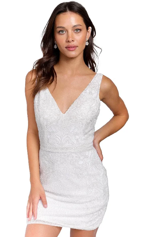 Sleeveless wedding guest dresses with pleated bodicesPrimavera Couture 3804 - Floral Beaded Cocktail Dress