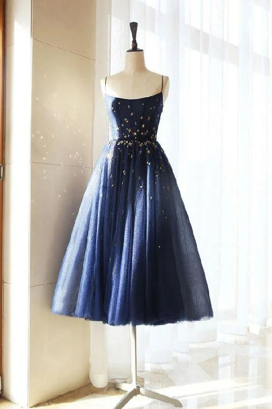 Empire - waist party dresses to accentuate the waistline​Sparkly Homecoming Dresses Stars A Line Short Prom Dress   PD384