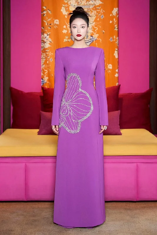 Party dresses with a peplum waist for a feminine and flattering silhouette​Splena A-line Boat Neck Velvet Satin Maxi Dress