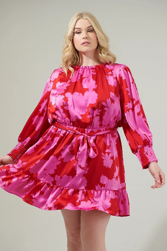 Prom dresses with tiered lace skirts and off - the - shoulder necklines for a feminine and elegant formal affairBurning Love Sevilla Satin Ruffle Dress Curve