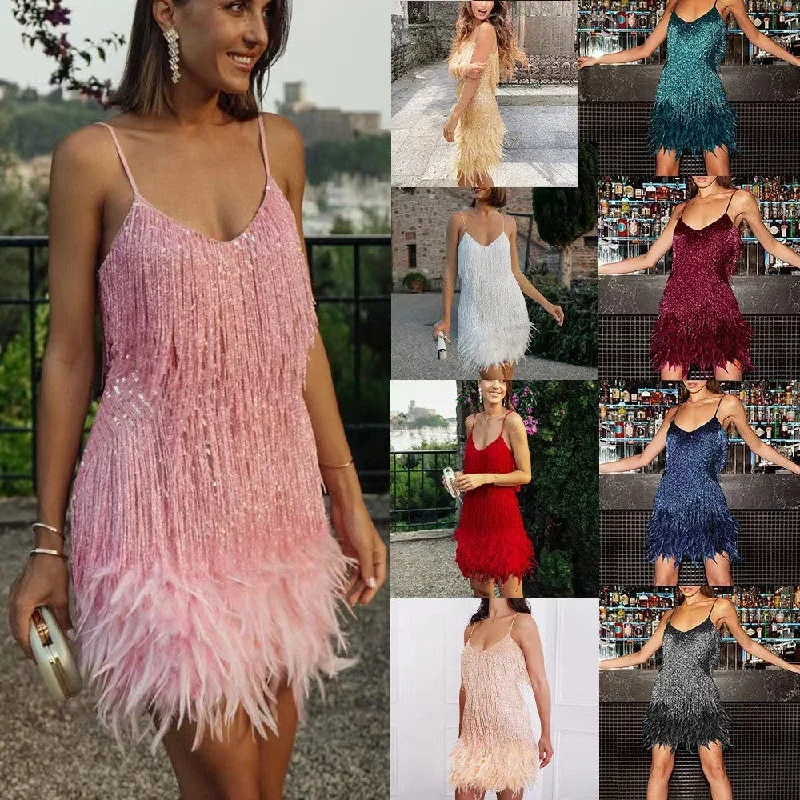 Formal dresses with gathered bodices and wide - leg skirts for a comfortable and stylish silhouetteFeathered Fantasy V-Neck Plumage Stitch A-Line Dress Formal dresses with gathered bodices and wide - leg skirts for a comfortable and stylish silhouetteFeathered Fantasy V-Neck Plumage Stitch A-Line Dress