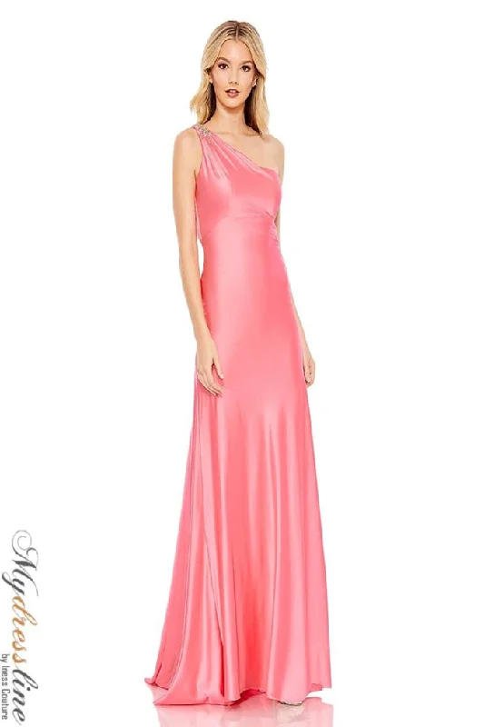 Prom dresses with lace - trimmed sleeves and empire - style waists for a flattering and vintage - inspired formal affairMac Duggal 68046 Prom dresses with lace - trimmed sleeves and empire - style waists for a flattering and vintage - inspired formal affairMac Duggal 68046