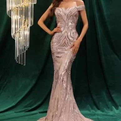 Tea - length formal dresses with lace trim for a semi - formal promS983A 2023 New high quality Fairy dream lady party sexy long slim ball gowns for women evening dresses Tea - length formal dresses with lace trim for a semi - formal promS983A 2023 New high quality Fairy dream lady party sexy long slim ball gowns for women evening dresses