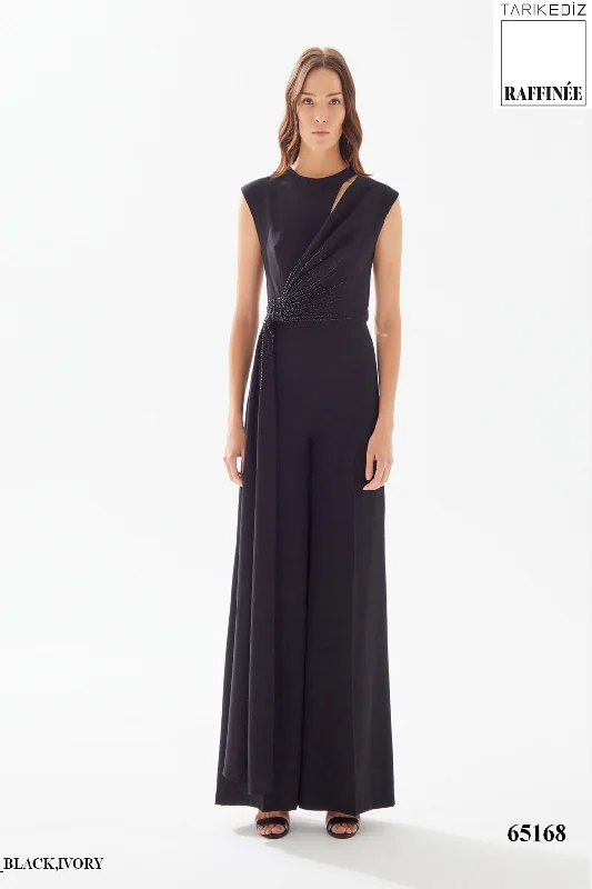 Strapless formal dresses with tulle skirts for a classic prom lookTarik Ediz 65168