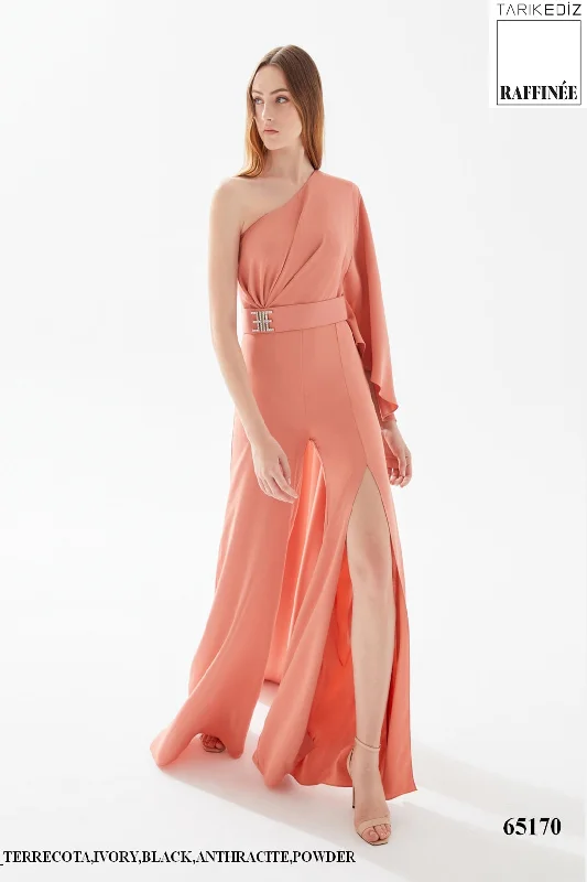 Ball - gown style formal dresses with sequined bodices for promTarik Ediz 65170