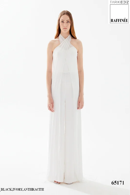 Formal dresses with asymmetric ruffled hems and high - low designs for a fashion - forward and dynamic appearanceTarik Ediz 65171 Formal dresses with asymmetric ruffled hems and high - low designs for a fashion - forward and dynamic appearanceTarik Ediz 65171
