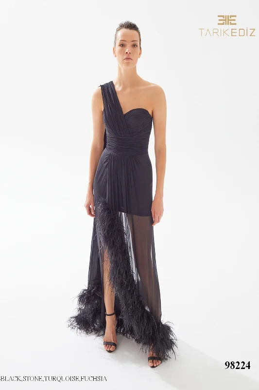 Mermaid - cut formal dresses in satin for a glamorous prom nightTarik Ediz 98224