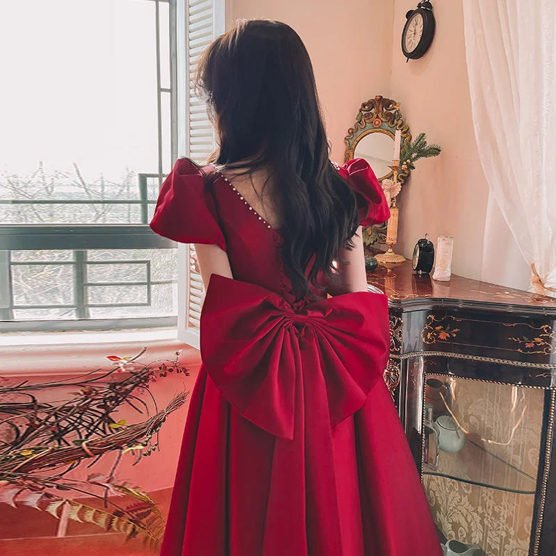 Wine Red Mid Length