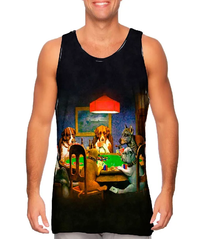 Square Neck Women's Organic Cotton Tank Tops in Earth TonesC. M. Coolidge - "Dogs Playing Poker" (1903)