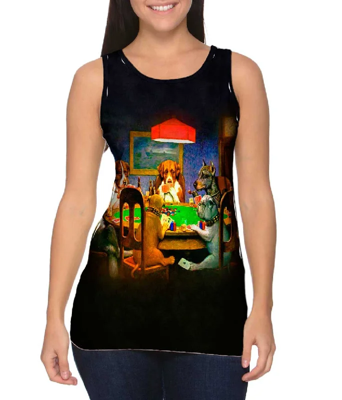 V - Neck Women's Moisture - Wicking Tank Tops for RunningC. M. Coolidge - "Dogs Playing Poker" (1903)