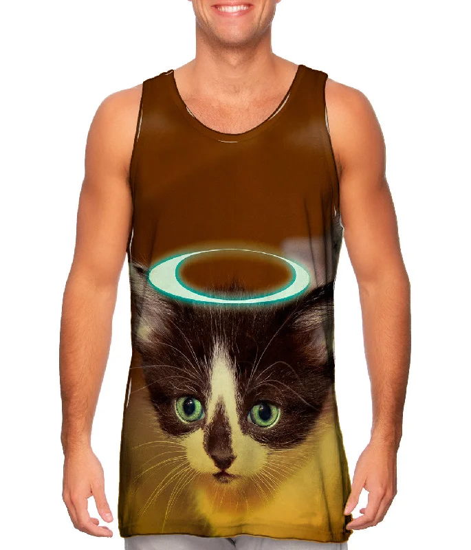 Scoop Neck Women's Linen Blend Tank Tops for SummerCabo Kitten