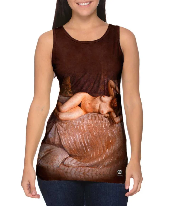 Crew Neck Women's Sustainable Tank Tops Made from Recycled MaterialsCaillebotte Gustave - "Femme Nue Etendue Sur Un Divan"