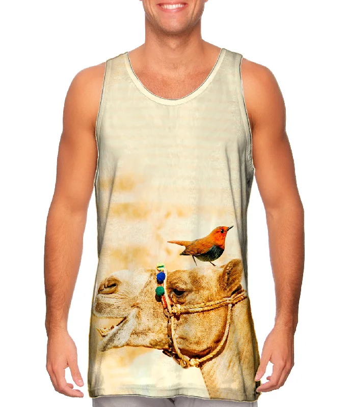 Plus Size Women's Criss - Cross Back Tank Tops in Neon ColorsCamel Bird Buddies