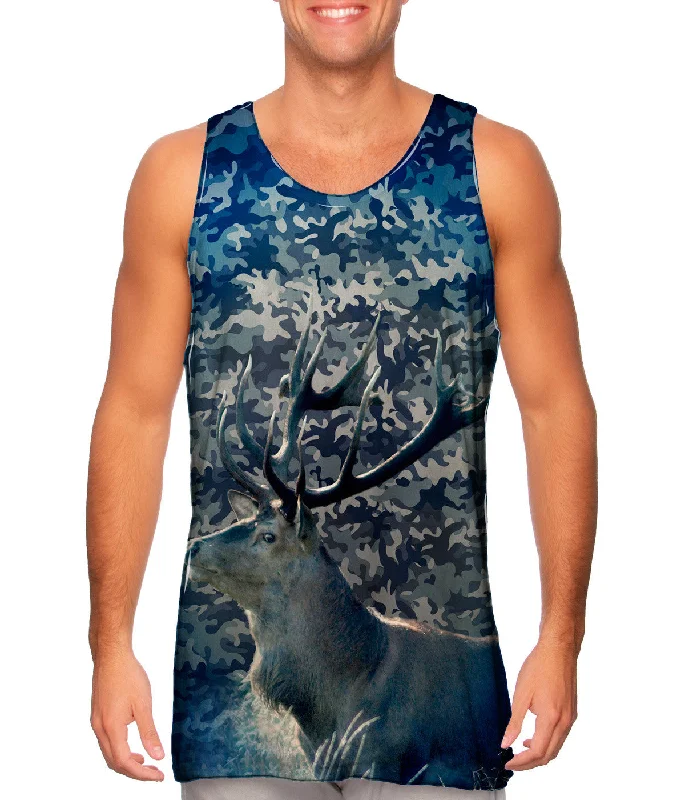 Plus Size Women's Criss - Cross Back Tank Tops in Neon ColorsCamouflage Marine Deer