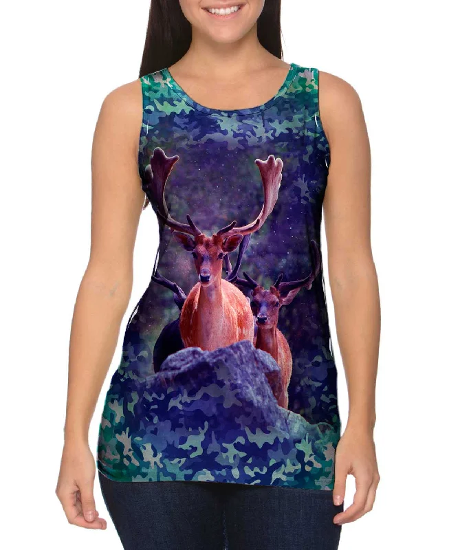 Women's Sleeveless Ribbed Tank Tops for a Trendy LookCamouflage Perp Deer