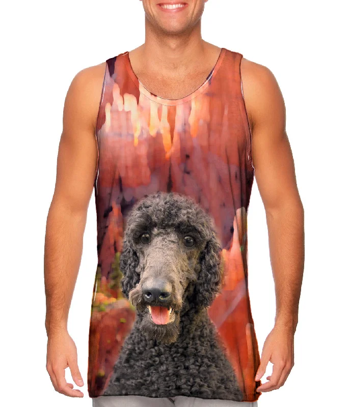 Plus Size Women's Ruffled Hem Tank Tops with Floral PrintsCanyon Poodle