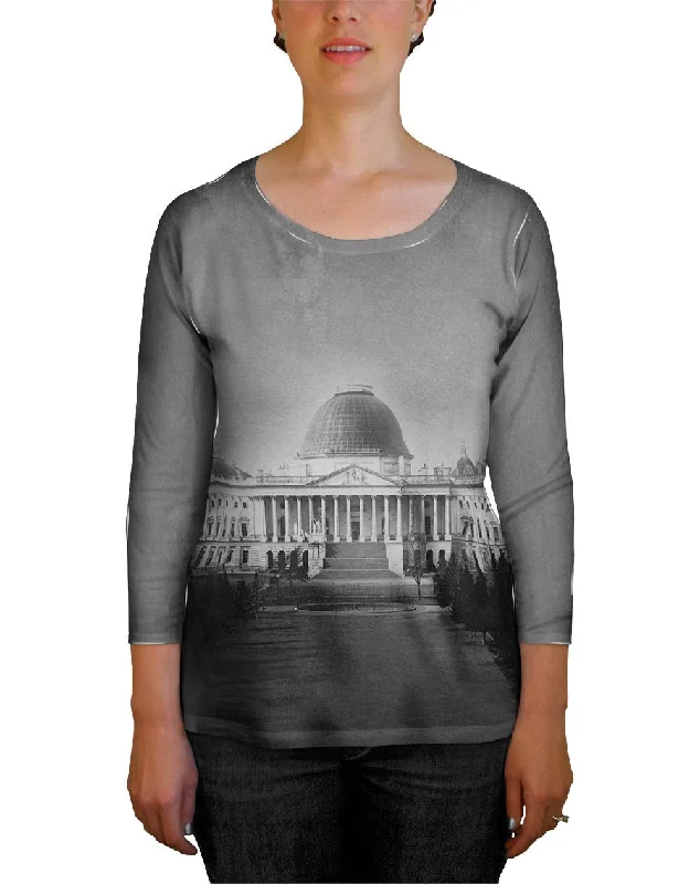 Crew Neck Women's Sustainable Tank Tops Made from Recycled MaterialsCapitol Building Washington Dc