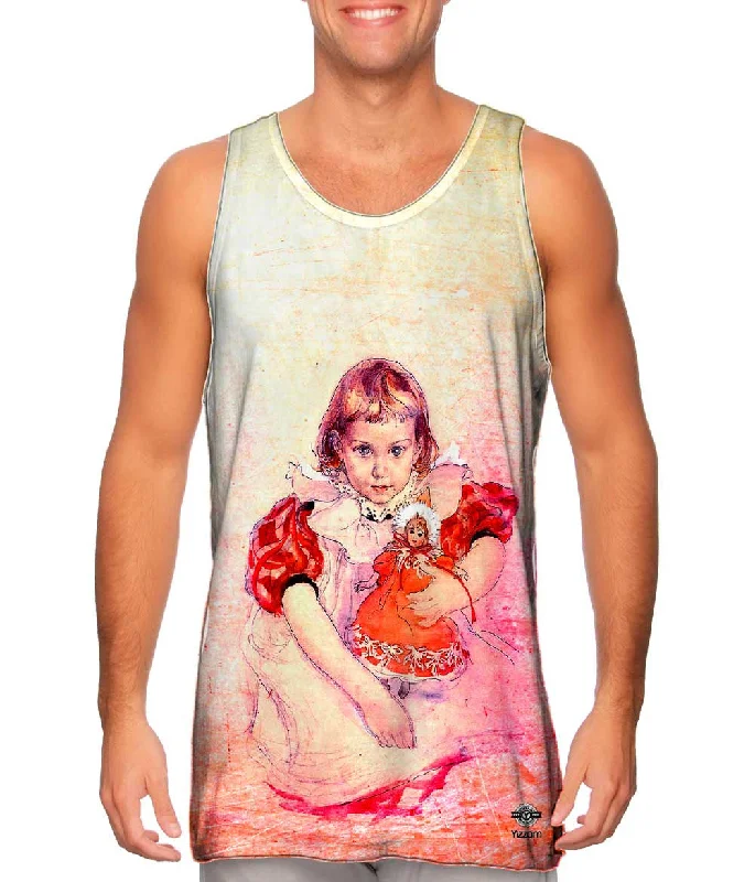 Halter Neck Women's Modal Blend Tank Tops for ComfortCarl Larsson - "A Young Girl with a Doll" (1897)