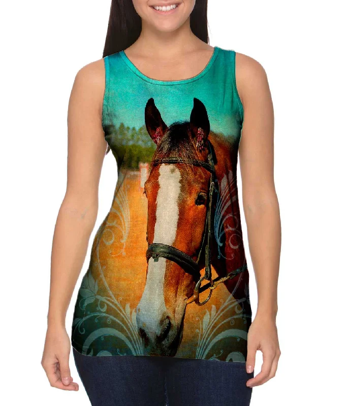Plus Size Women's Criss - Cross Back Tank Tops in Neon ColorsCasey Horse