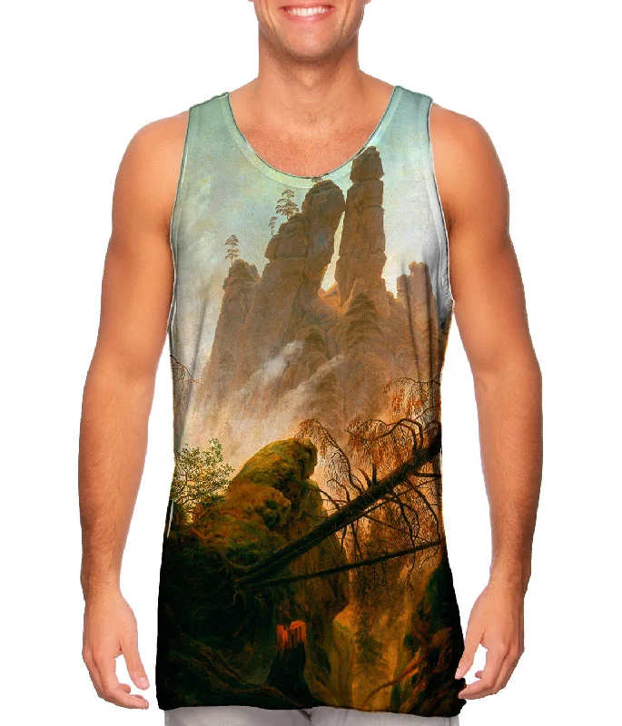 Plunge Neck Women's Seamless Tank Tops for a Smooth FitCaspar David Friedrich - "Rocky Ravine" (1822)