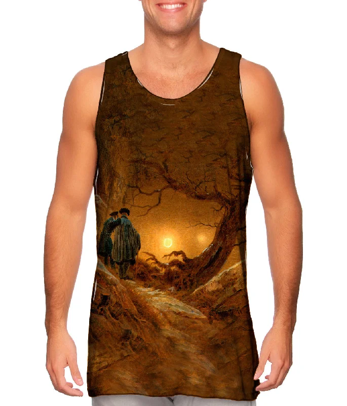 One - Shoulder Women's Rayon Blend Tank Tops for a Flowy LookCaspar David Friedrich - "Two Men Contemplating the Moon" (1819)