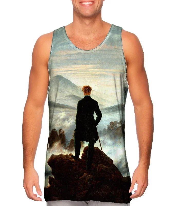 Plus Size Women's Glitter - Trimmed Tank Tops for Party NightsCaspar David Friedrich - "Wanderer Above the Sea of Fog" (1818)