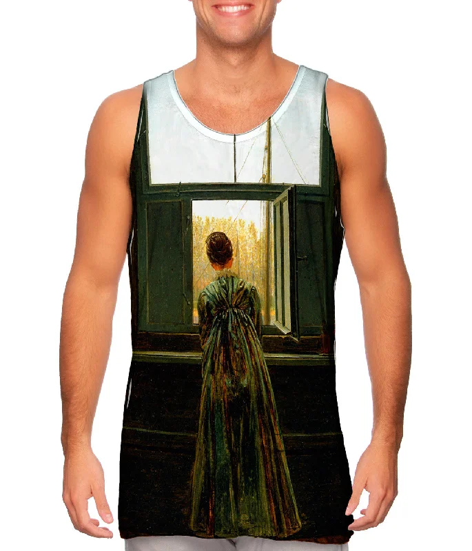 Women's Sleeveless Ribbed Tank Tops for a Trendy LookCaspar David Friedrich - "Woman at a Window" (1822)