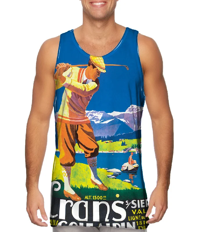 Women's Longline Tank Tops with Abstract PrintsCrans Golf Alpin