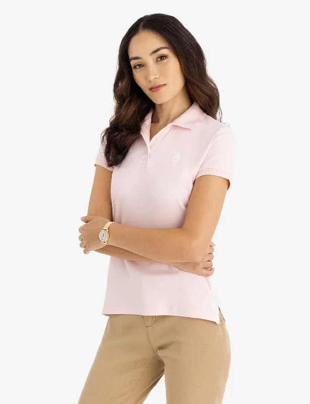 FLOCKED INTERLOCK POLO SHIRT