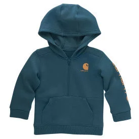 Cropped Women Long Sleeve Top to Pair with High - Waisted BottomsInfant Toddler Girls Long Sleeve Half Zip Sweatshirt - Shaded Spruce
