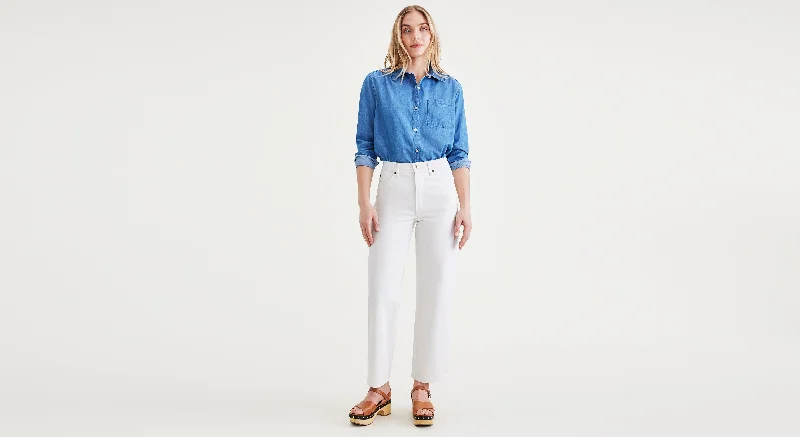 Jean Cut Pants, High Straight Fit