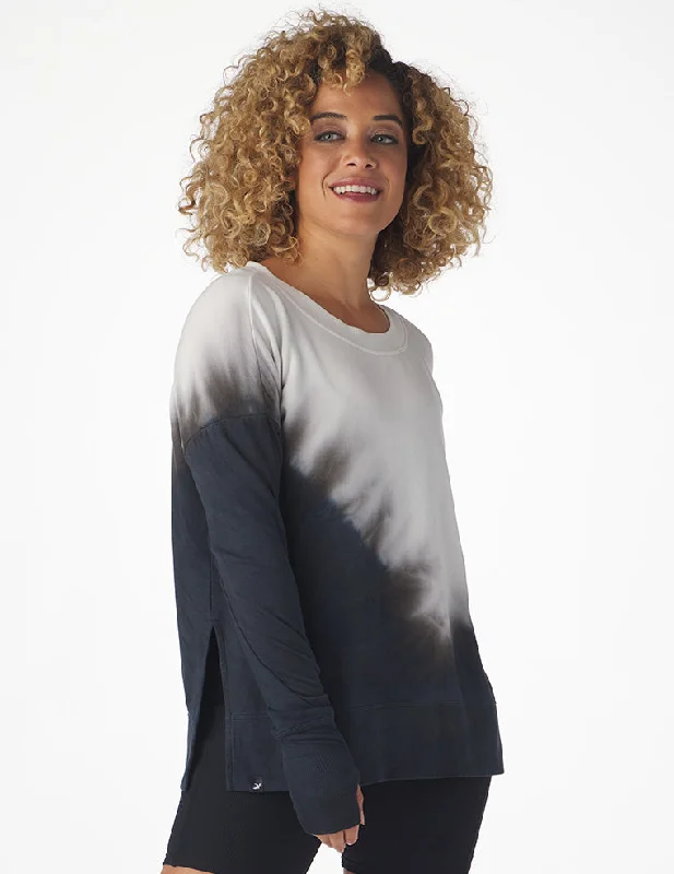 Lace - Trimmed Women Long Sleeve Top for an Elegant LookLounge Long Sleeve: Yin Dye