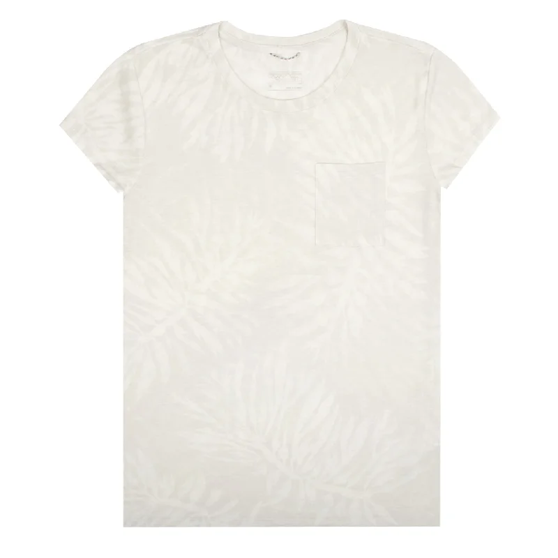 Patagonia Womens Mainstay Tee Kelp and Sand Big Dyno White