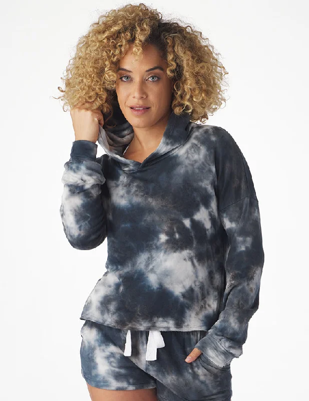 Wrap - Style Women Long Sleeve Top for a Versatile FitRush Hoodie: Nautical Wash